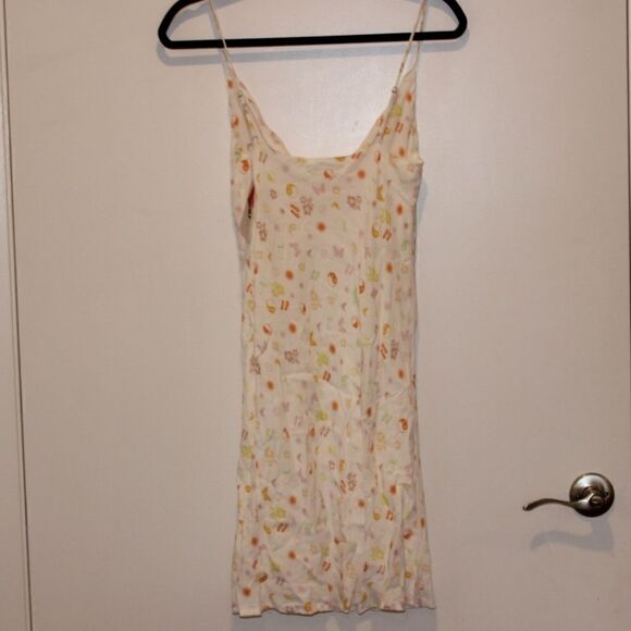 NWT Elodie White Orange Print Mini Dress Women Size Medium - Picture 6 of 10